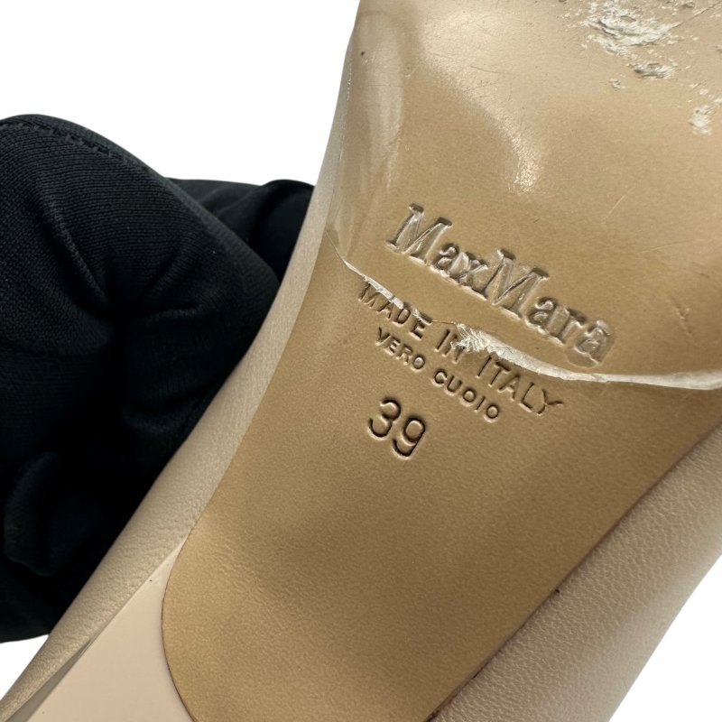 【美收精品】MAX MARA 膚色跟鞋 4-332【隔月月中將轉賣至日本 上架期限30天】-8