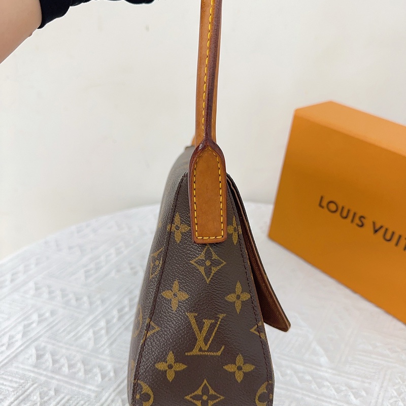 LV 路易威登 Looping小號 老花圓柄包，經典款-4