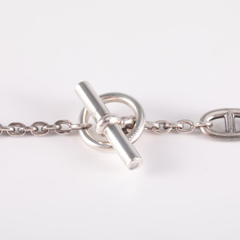 HERMES Farandole豬鼻子長項鏈AG925銀項鏈項鍊-4