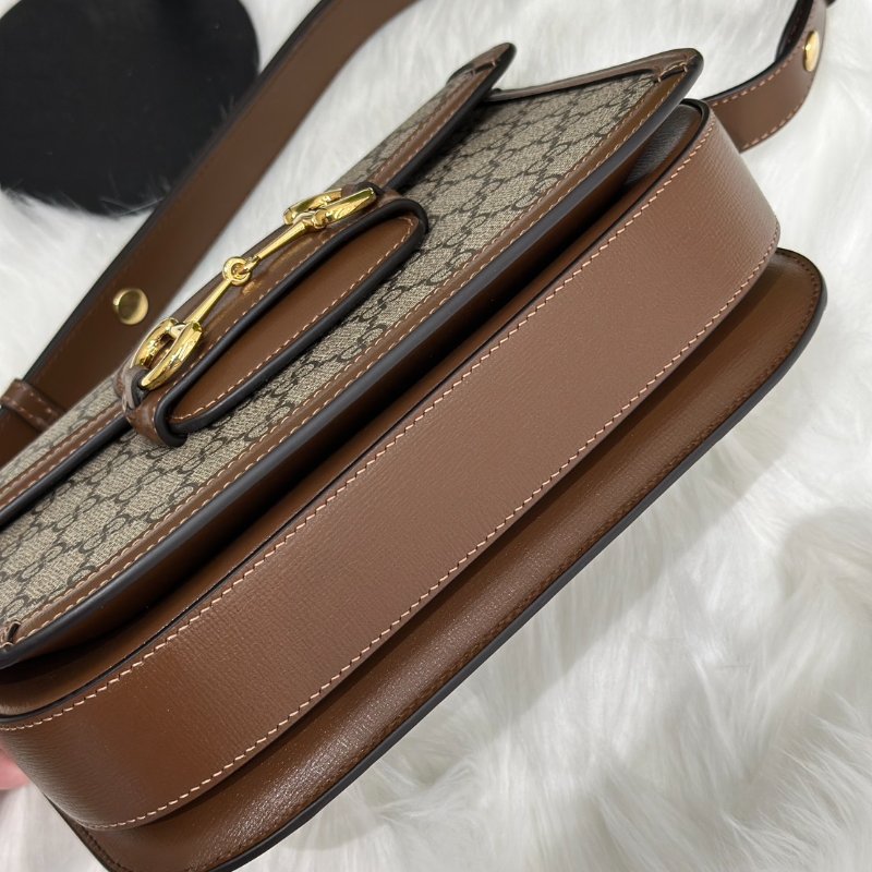 GUCCI Horsebit 1955馬銜釦馬鞍包 - 中號棕-5