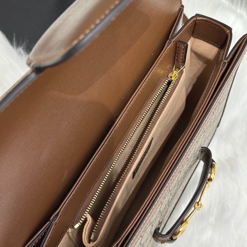 GUCCI Horsebit 1955馬銜釦馬鞍包 - 中號棕-6