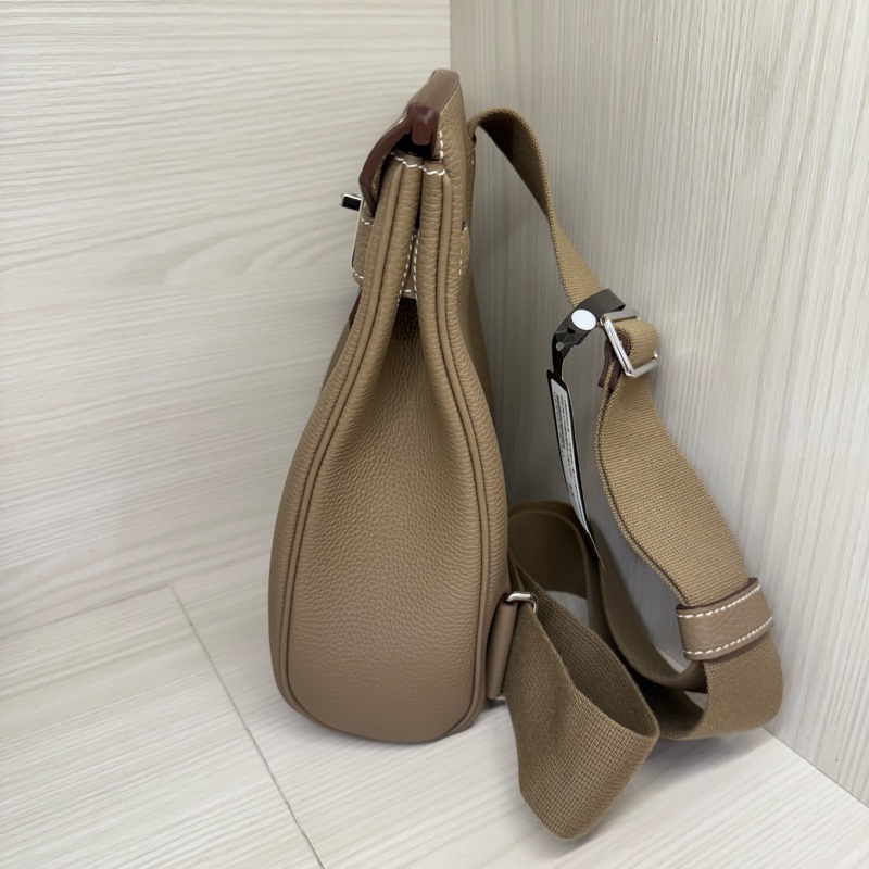 Hermes Hac & Dos銀釦肩背包/大象灰 W刻-3