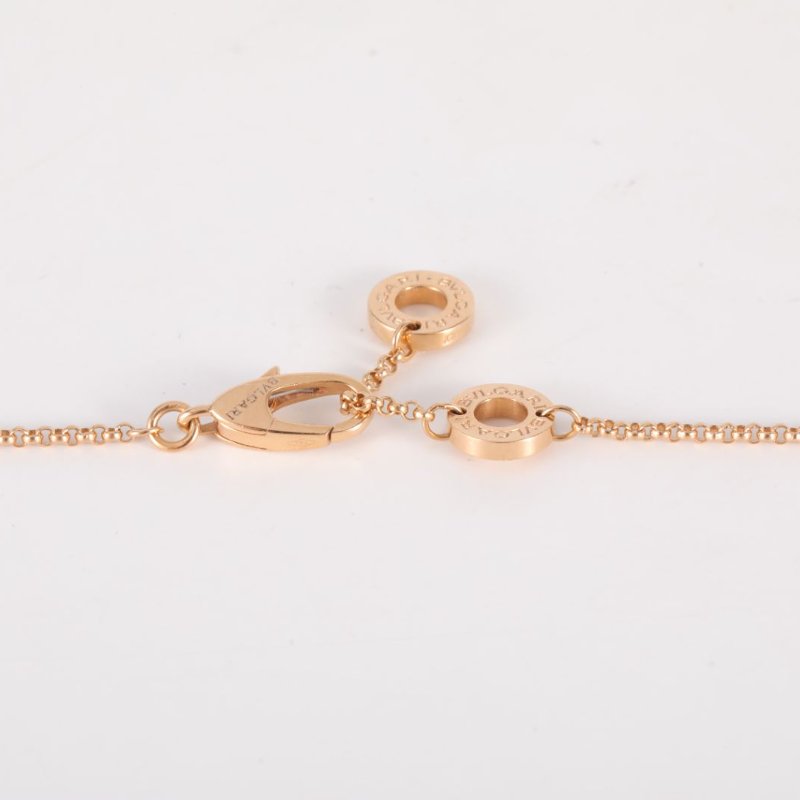 BVLGARI BVLGARIBVLGARI雙面白貝母小圓餅18K玫瑰金/白貝母項鏈玫瑰金18K項鍊-4