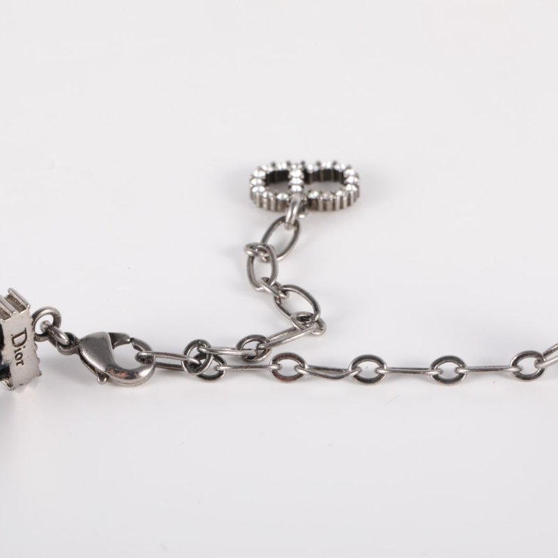 DIOR 天鵝絨字母logochoker天鵝絨項鏈項鍊-4