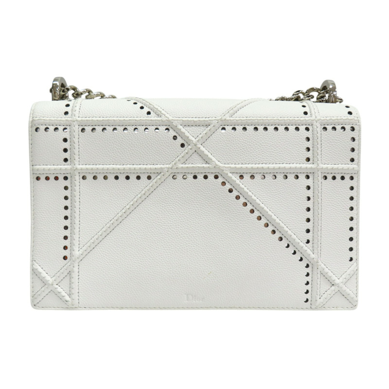 白色 皮革 Diorama 肩背包-1