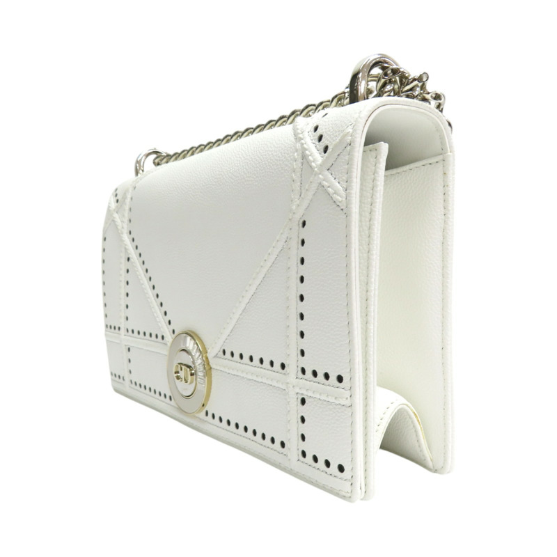 白色 皮革 Diorama 肩背包-2