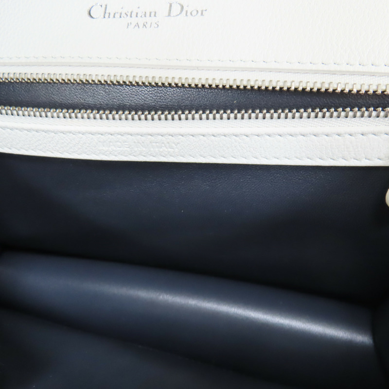 白色 皮革 Diorama 肩背包-4