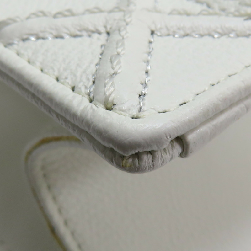 白色 皮革 Diorama 肩背包-14