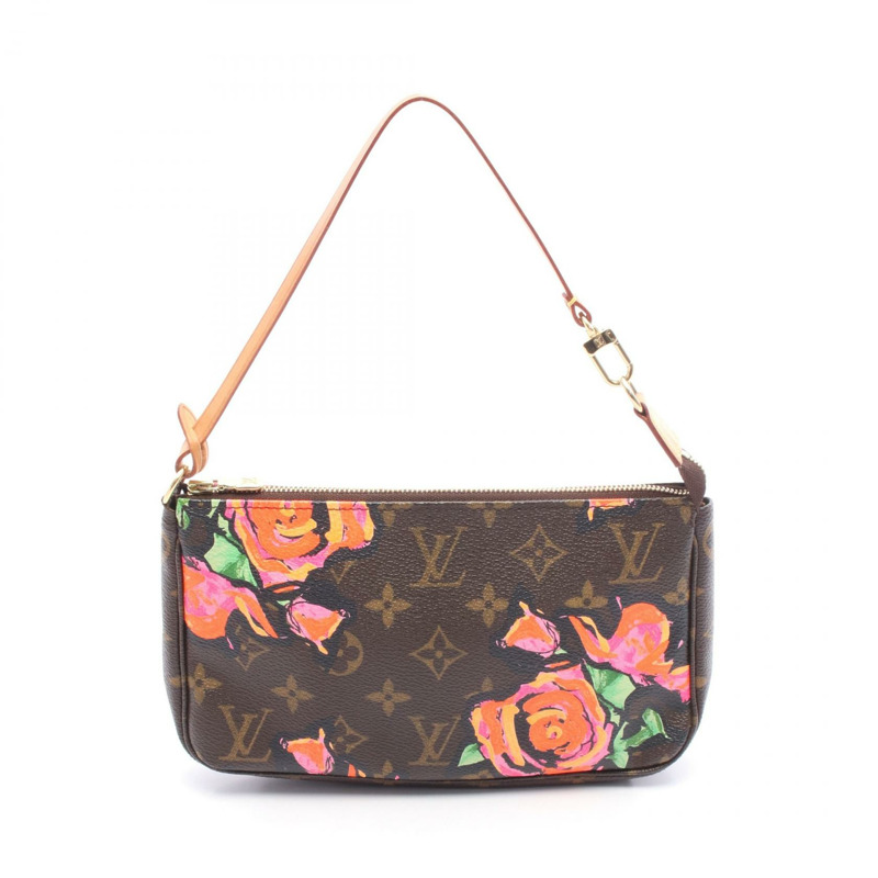 路易威登 Pochette Accessoires 手提包 M48615 Monogram Rose 帆布 二手 LV-0