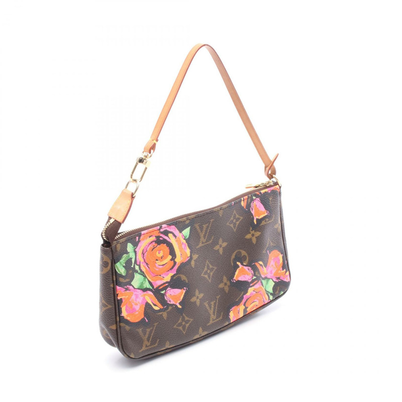 路易威登 Pochette Accessoires 手提包 M48615 Monogram Rose 帆布 二手 LV-1