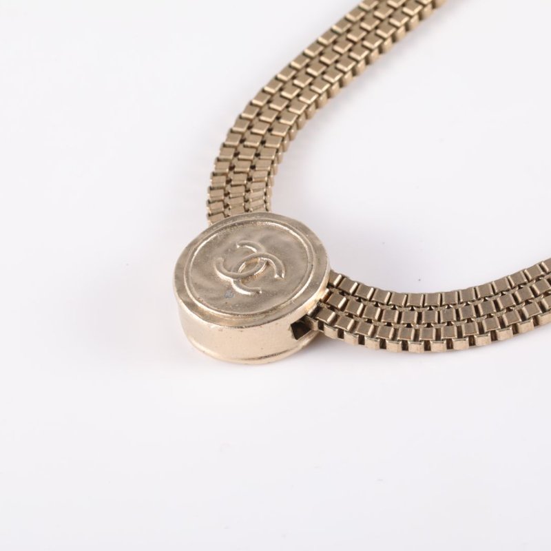 CHANEL 合金22P金幣項鏈choker項鍊-2