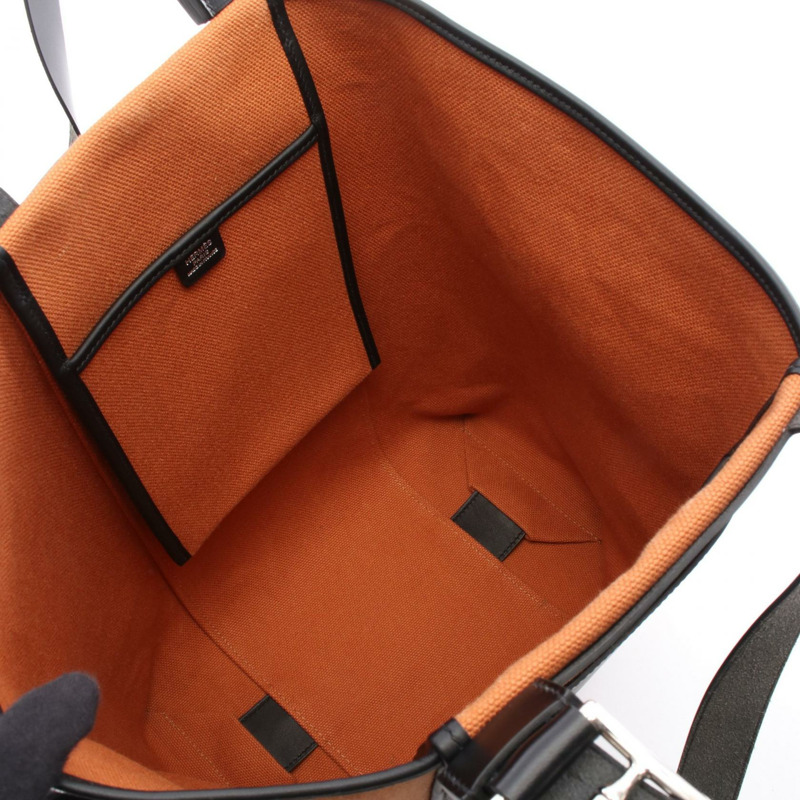 愛馬仕 Etriviere Pocket 27 手袋 082769CK Toile goeland 帆布皮革棕色-2