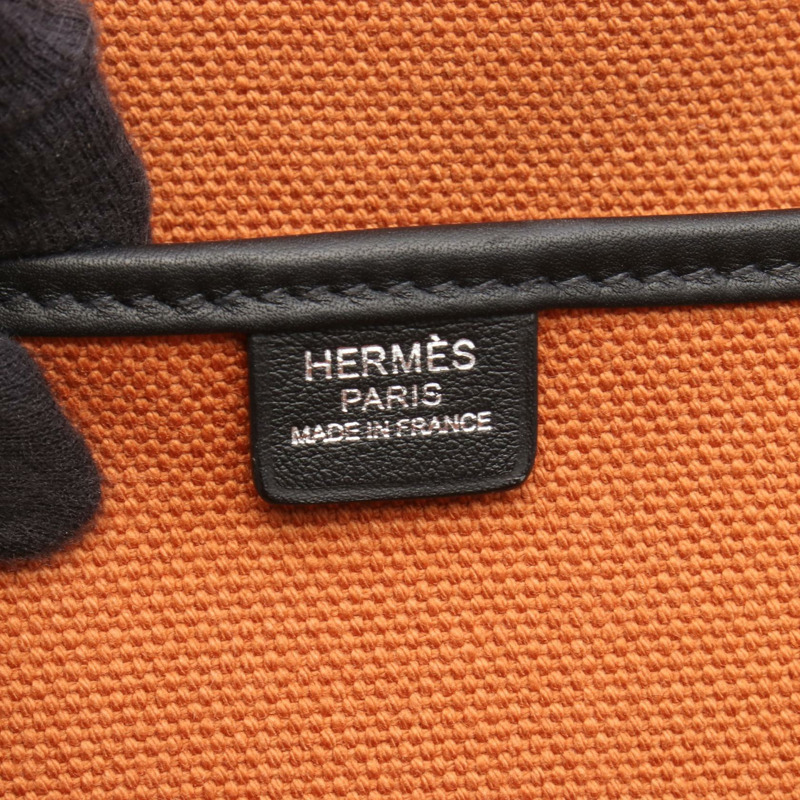 愛馬仕 Etriviere Pocket 27 手袋 082769CK Toile goeland 帆布皮革棕色-3