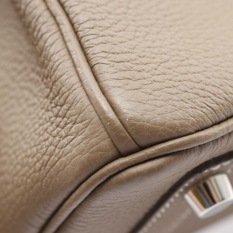 愛馬仕 Birkin 25 手提包，Togo 皮革，米色/灰褐色，二手，女士，帶五金配件-7