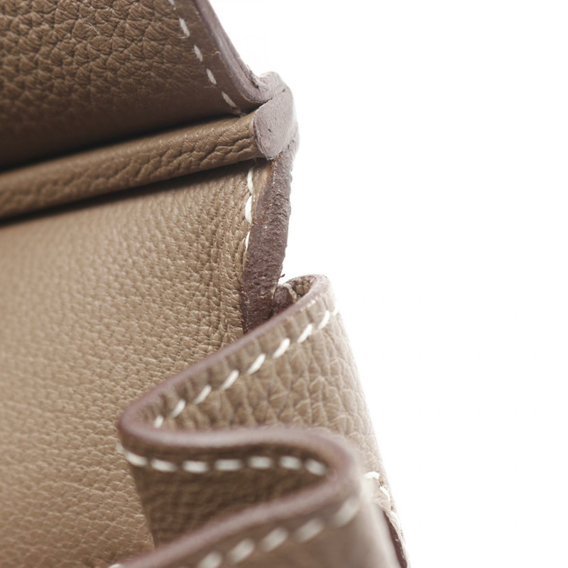 愛馬仕 Birkin 25 手提包，Togo 皮革，米色/灰褐色，二手，女士，帶五金配件-10