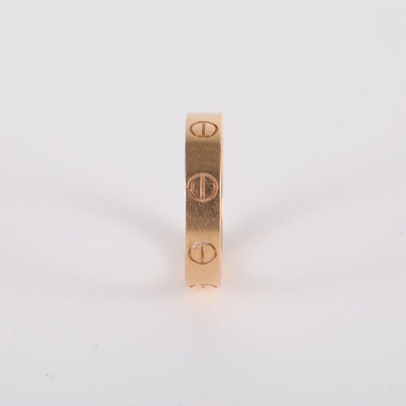 Cartier LOVE18K金窄版戒指18K玫瑰金48玫瑰金戒指-1