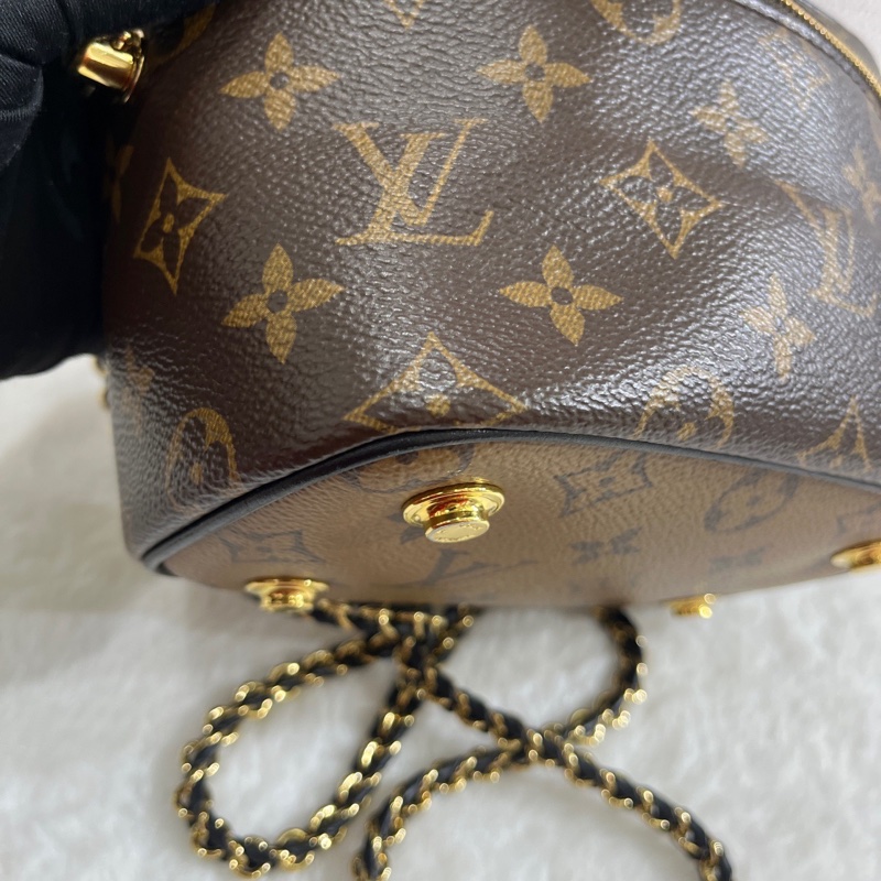 98新LV路易威登 拼色老花化妝盒包 焦糖拼色軟盒子  尺寸：19x13 ，20編碼有芯片-5