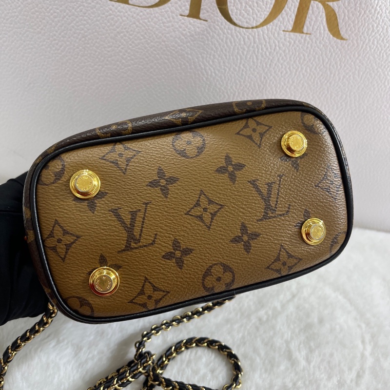 98新LV路易威登 拼色老花化妝盒包 焦糖拼色軟盒子  尺寸：19x13 ，20編碼有芯片-9