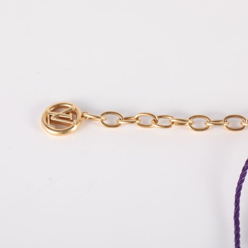 LOUIS VUITTON 合金滿鑽字母花卉圖案雙層手鏈手鍊／手環-4