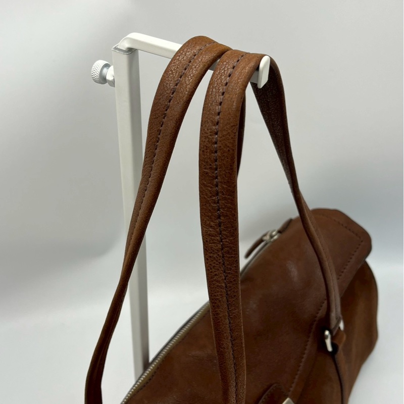 🏷️ Prada 咖啡色牛皮Hobo-6