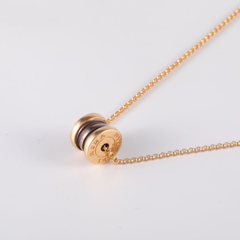 BVLGARI B.ZERO1小蠻腰項鏈18K玫瑰金/鈦陶瓷項鏈玫瑰金項鍊-1