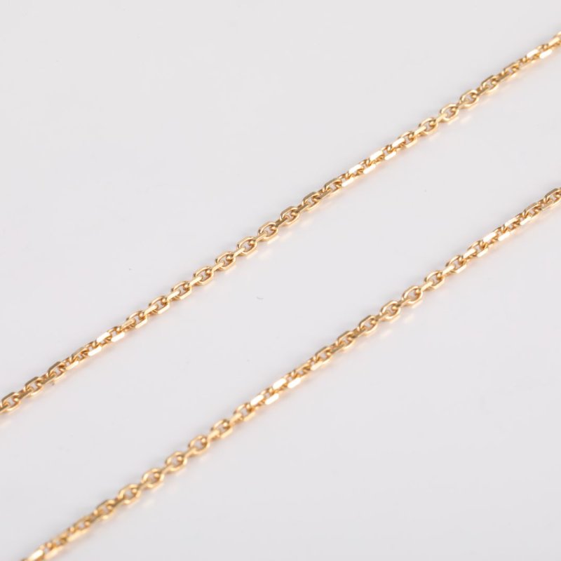 Van Cleef & Arpels VintageAlhambra中號單花項鏈新扣18K黃金/虎眼石項鏈黃金項鍊-3