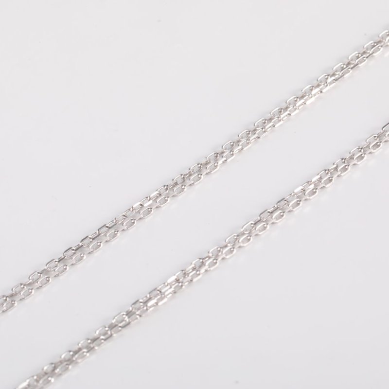 Cartier LOVE兩鑽圓餅項鏈18K白金/鑽石項鏈白金項鍊-3