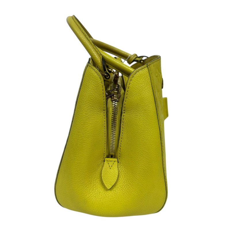 【美收精品】LV黃色皮革壓花小手提包 4-404-2