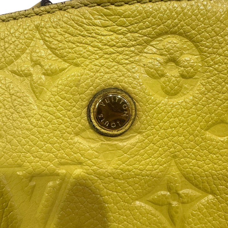 【美收精品】LV黃色皮革壓花小手提包 4-404-4