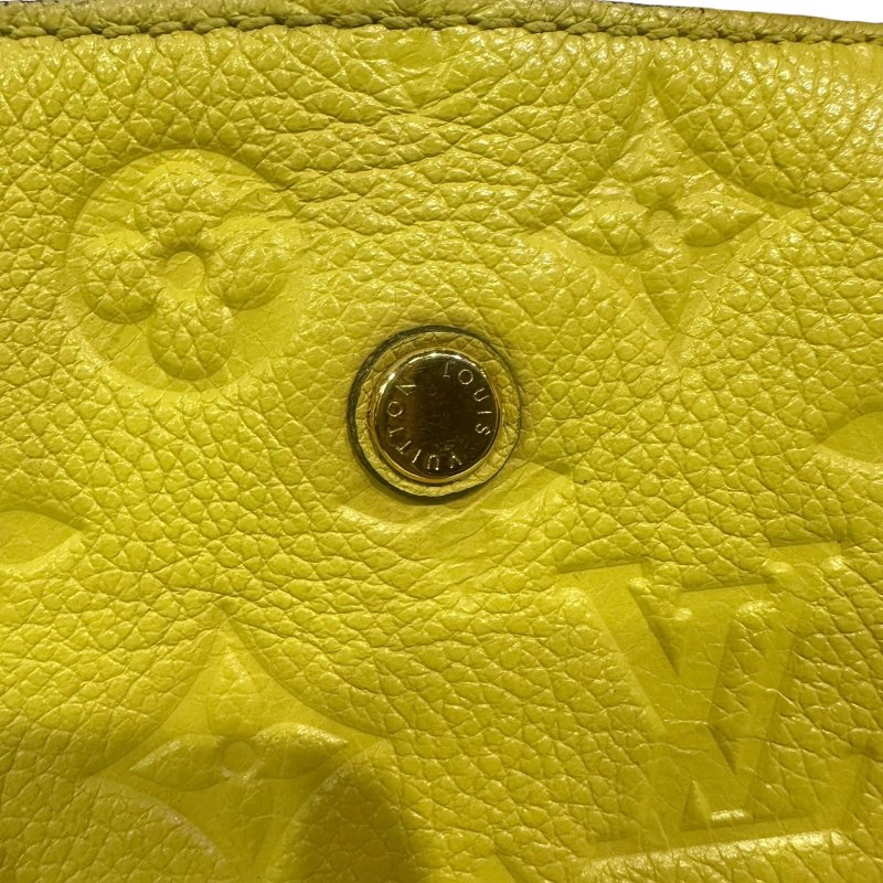 【美收精品】LV黃色皮革壓花小手提包 4-404-5