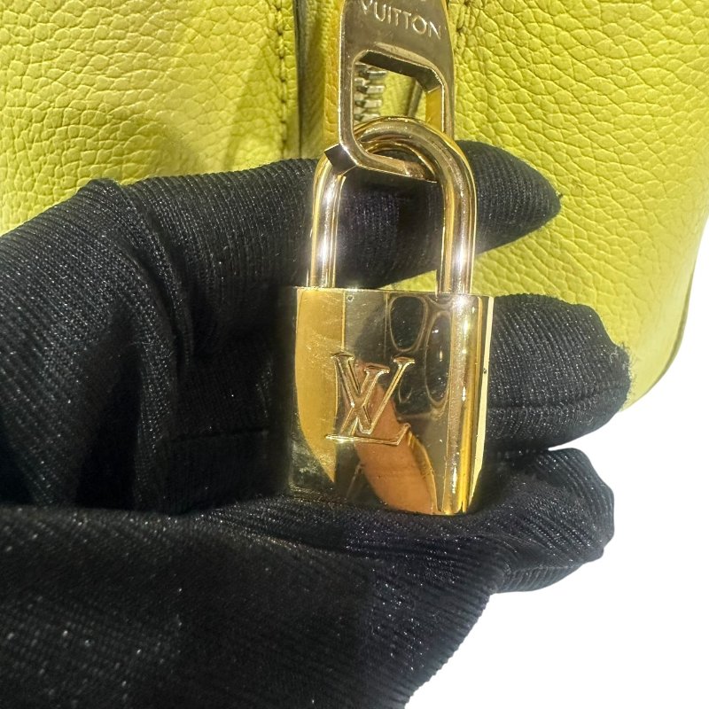 【美收精品】LV黃色皮革壓花小手提包 4-404-11