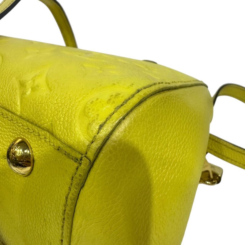 【美收精品】LV黃色皮革壓花小手提包 4-404-20