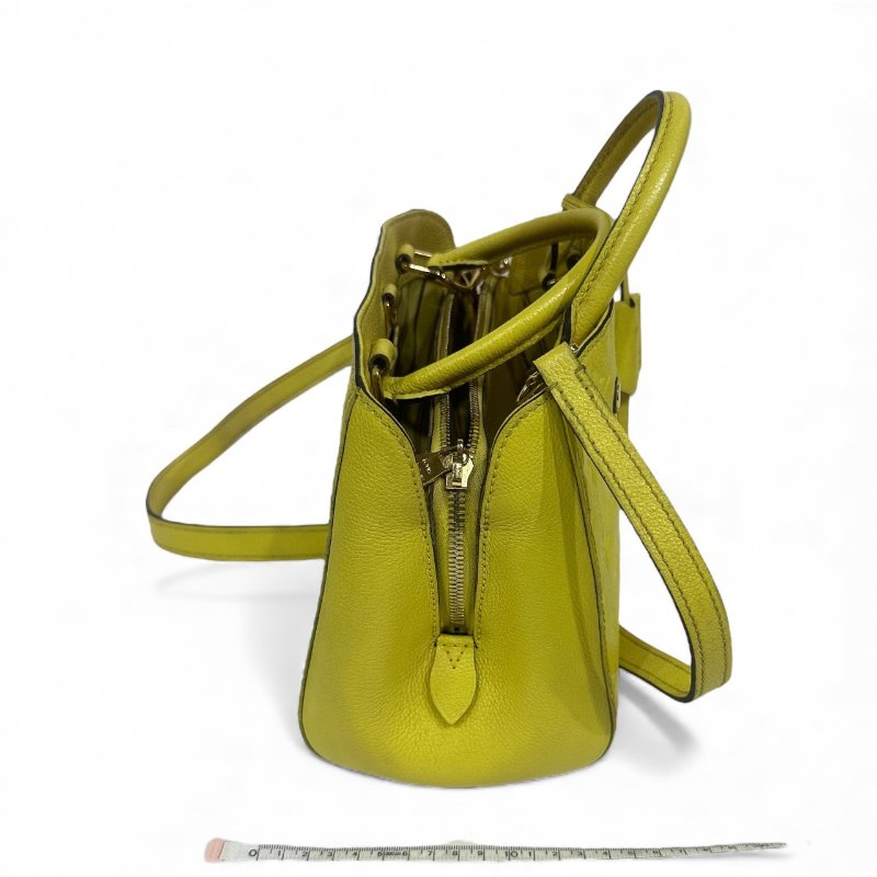 【美收精品】LV黃色皮革壓花小手提包 4-404-24