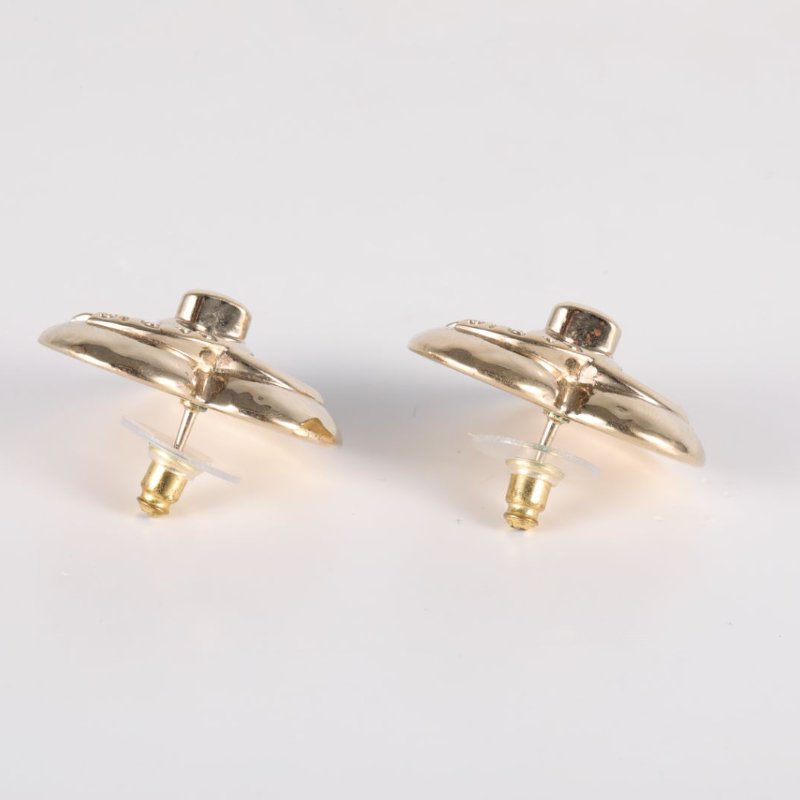 CHANEL 合金22B愛心雙C書包扣logo耳釘耳環耳環-2