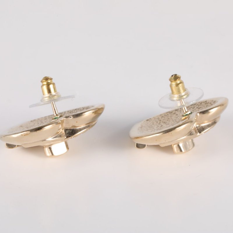 CHANEL 合金22B愛心雙C書包扣logo耳釘耳環耳環-4