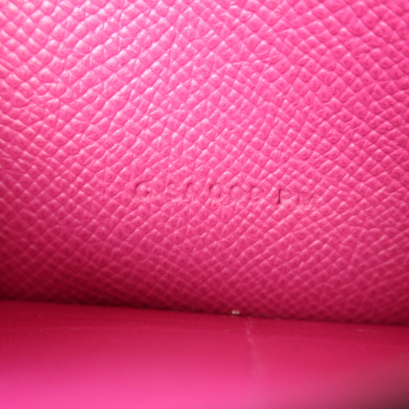 HERMES Epsom皮革Kelly Wallet銀扣長錢包Rose Purple-6