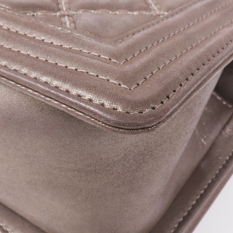 CHANEL 牛皮皮革Boy 20 Chain Shoulder Bag銀扣鏈帶肩背袋-7