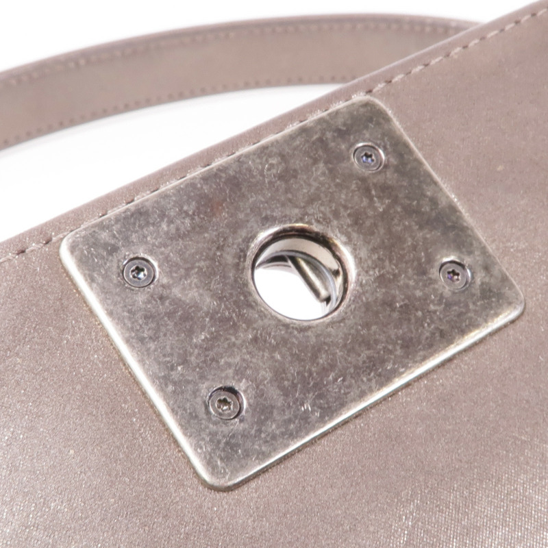 CHANEL 牛皮皮革Boy 20 Chain Shoulder Bag銀扣鏈帶肩背袋-14