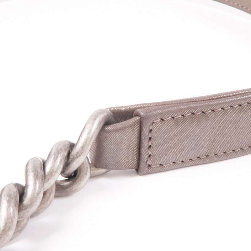 CHANEL 牛皮皮革Boy 20 Chain Shoulder Bag銀扣鏈帶肩背袋-17