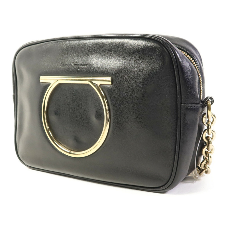 Salvatore Ferragamo 牛皮皮革Gancini Camera Bag金扣肩背袋-2