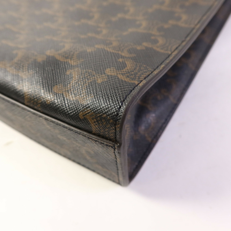 CELINE 塗層帆布Triomphe Cabas Tote Bag金扣手挽肩背兩用袋-11