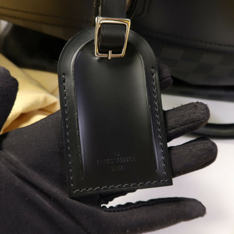 LOUIS VUITTON Damier Graphite Neo Greenwich銀扣手挽肩背兩用袋-10