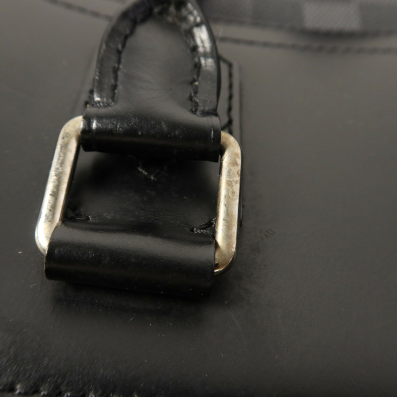 LOUIS VUITTON Damier Graphite Neo Greenwich銀扣手挽肩背兩用袋-12