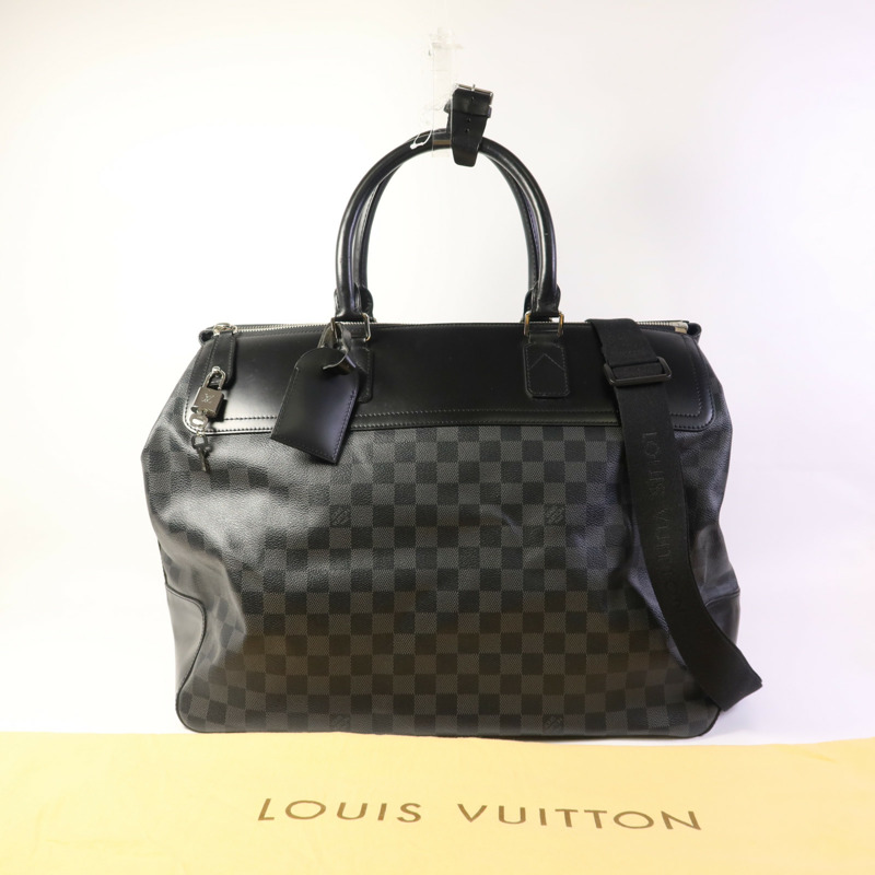 LOUIS VUITTON Damier Graphite Neo Greenwich銀扣手挽肩背兩用袋-23