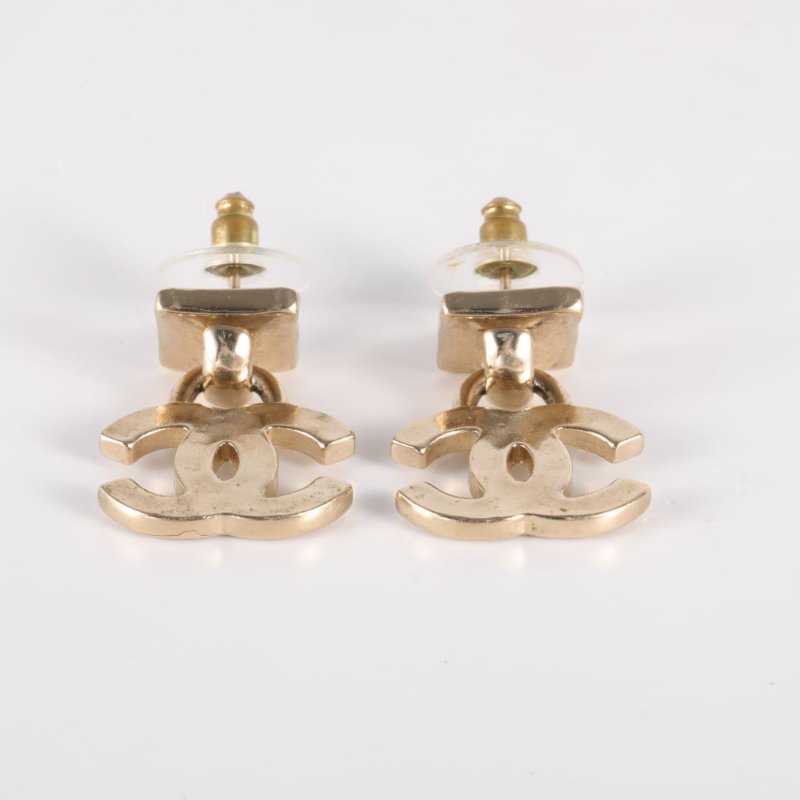 CHANEL 合金21A雙C耳環耳環-3