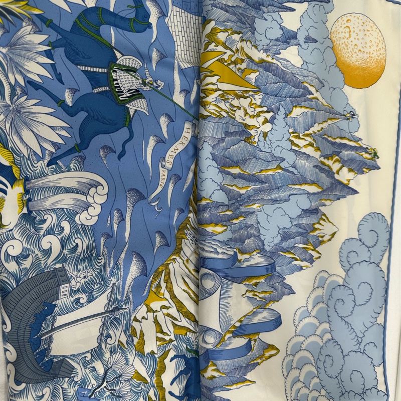 Hermes 愛馬仕絲巾宇宙圖志 90cm*90cm-1