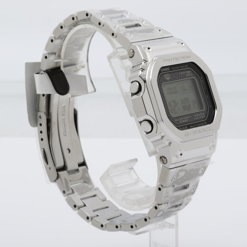 卡西歐 G-SHOCK 全金屬 5000 系列 GMWB5000D1JF 銀色不鏽鋼男士手錶-2