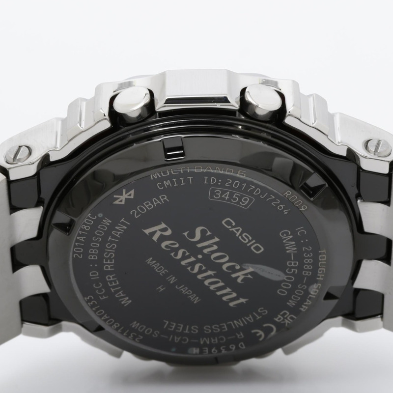 卡西歐 G-SHOCK 全金屬 5000 系列 GMWB5000D1JF 銀色不鏽鋼男士手錶-3