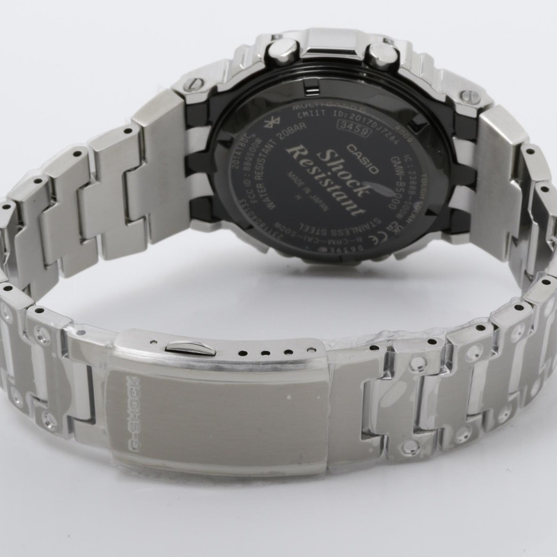 卡西歐 G-SHOCK 全金屬 5000 系列 GMWB5000D1JF 銀色不鏽鋼男士手錶-4