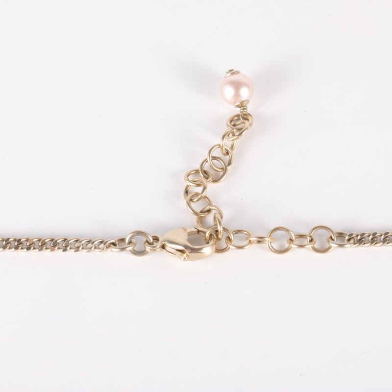 CHANEL 合金雙C琺瑯瓢蟲項鏈項鍊-4